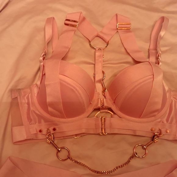 Honey Birdette Kukoro Blush & Rose Gold Set - Picture 3 of 7
